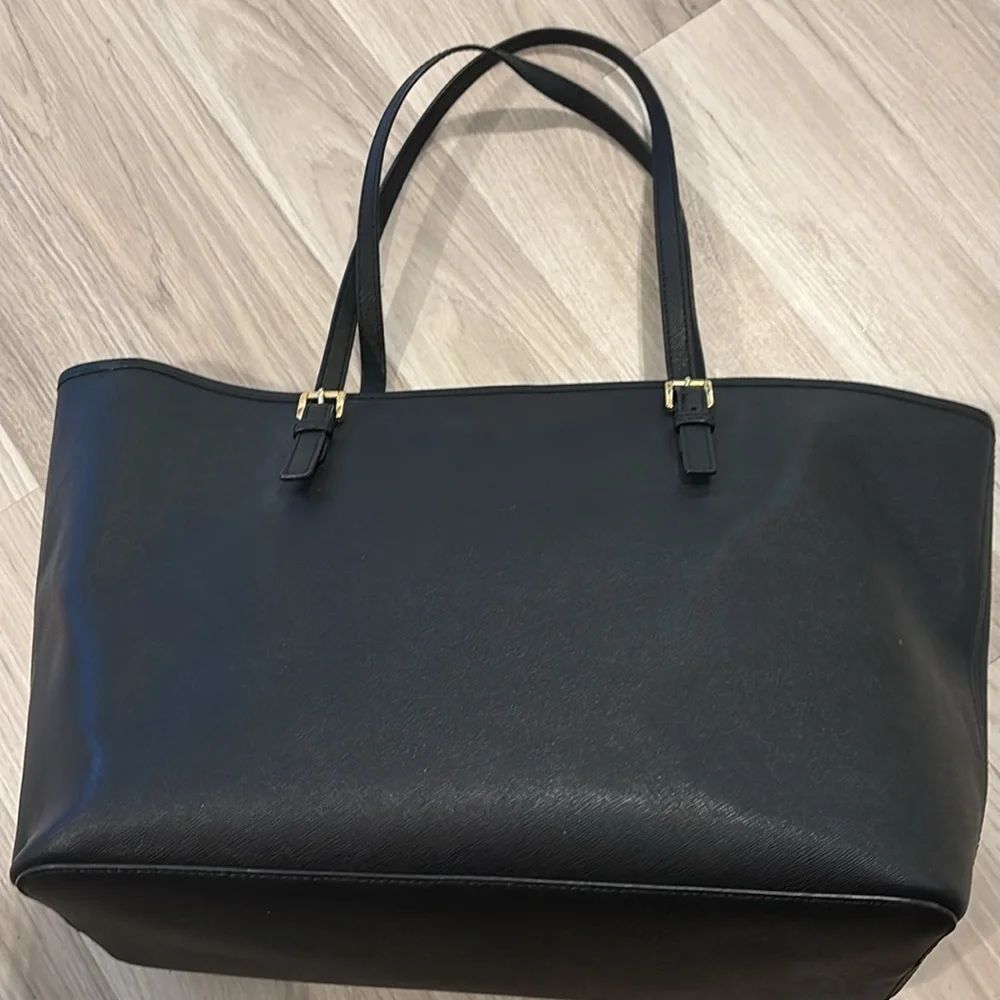 Michael Kors Jet‎ Set Black Saffiano Travel Tote Leather Bag